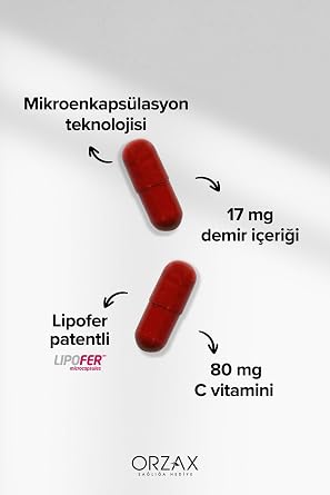 Orzax Ocean Microfer Demir ve C Vitamini 60 Kapsül