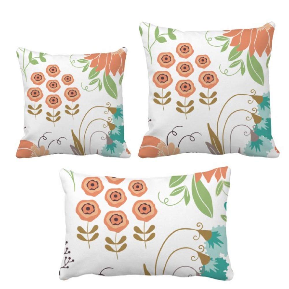 Coussin orange fleur l'usine de peinture vert un cadeau déco canapé