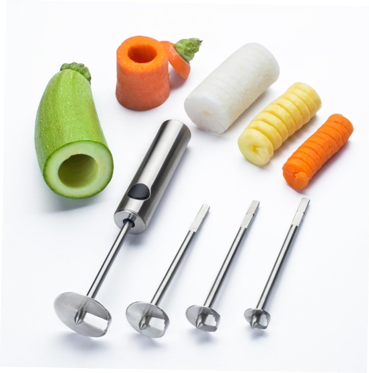 Luxshiny Ergonomic Stainless Steel Vegetable Core Remover Kitchen Corer Tool for Fruit and Veggies Seed Extractor Easy to Use for Daily Cooking