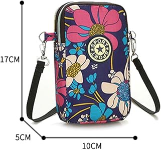 Bn Borse Per Telefono Donna - Borsa A Tracolla Leggera In Nylon, Multifunzionale, Con 2 Tasche, 17x10 Cm, Per Uscire E Viaggiare