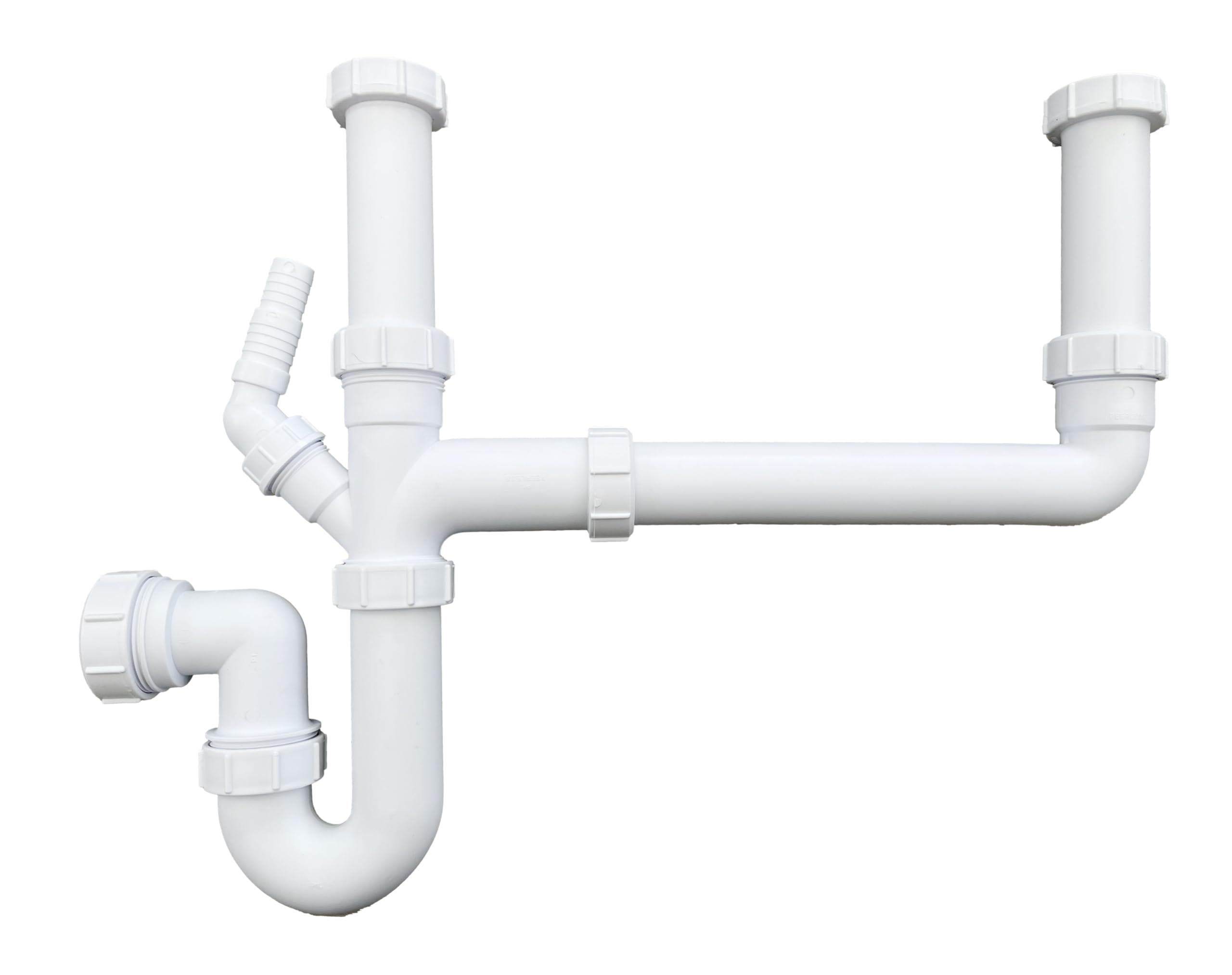 PlumbEZ Double Bowl Sink Waste Kit and Half Bowl Trap Kit - Image 3