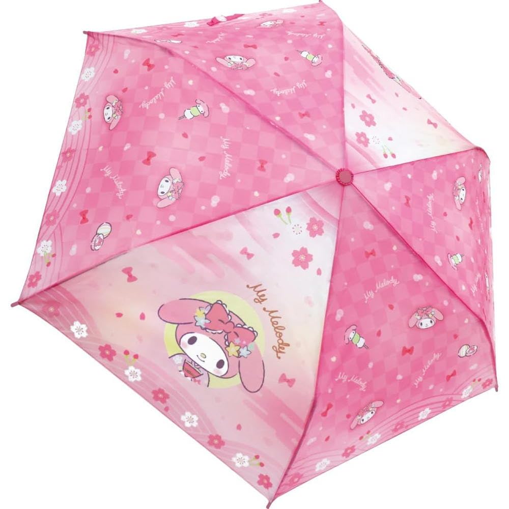 Sanrio My Melody Folding Umbrella 20.9in Pink Japanese Pattern Compact