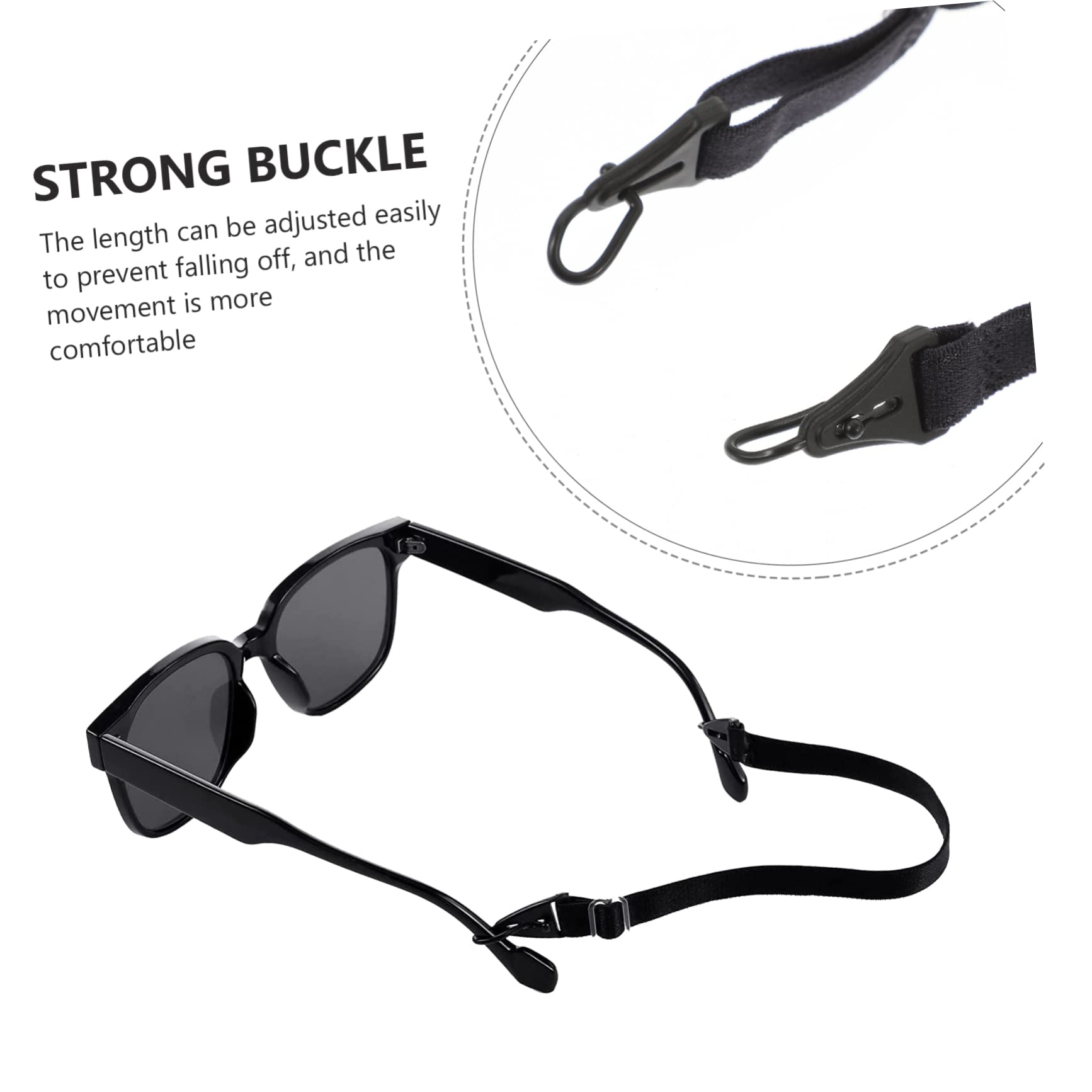 UKCOCO 20pièces Chaine De Lunettes Réglable Élastique Lot De Accessoires Antidérapants Pour Lunettes De Soleil Vue Compatible Avec Types De Montures