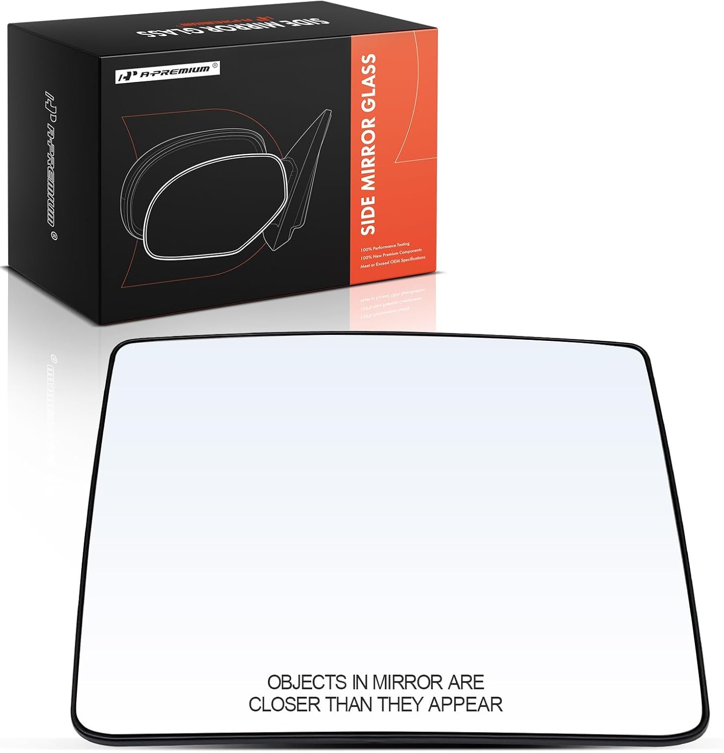 A-Premium Right Passenger Side Upper Heated Mirror Glass with Backing Plate Compatible with Ford F-150 F150 2007-2014 - Towing Mirror Convex, Replace # 7L3Z17K707C-HTD, 7L3Z17K707CHTD