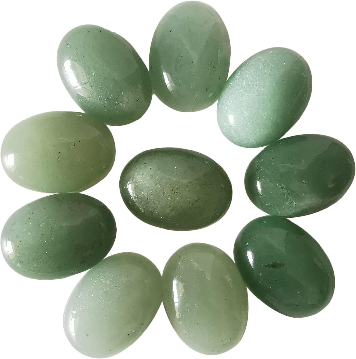 Loveliome 18x13mm Oval Cabochons Flatback Crystal Stone Gemstones Beads for Jewelry Making DIY Pack of 10, 7 Chakra