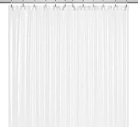 LiBa Zuhanyfüggöny Súlyozott Aljjal, Matt Fagyos Színben, Penészálló PEVA Anyagból, Extra Hosszú 183x213 cm, Vízálló Fürdőszobai Kiegészítő 1