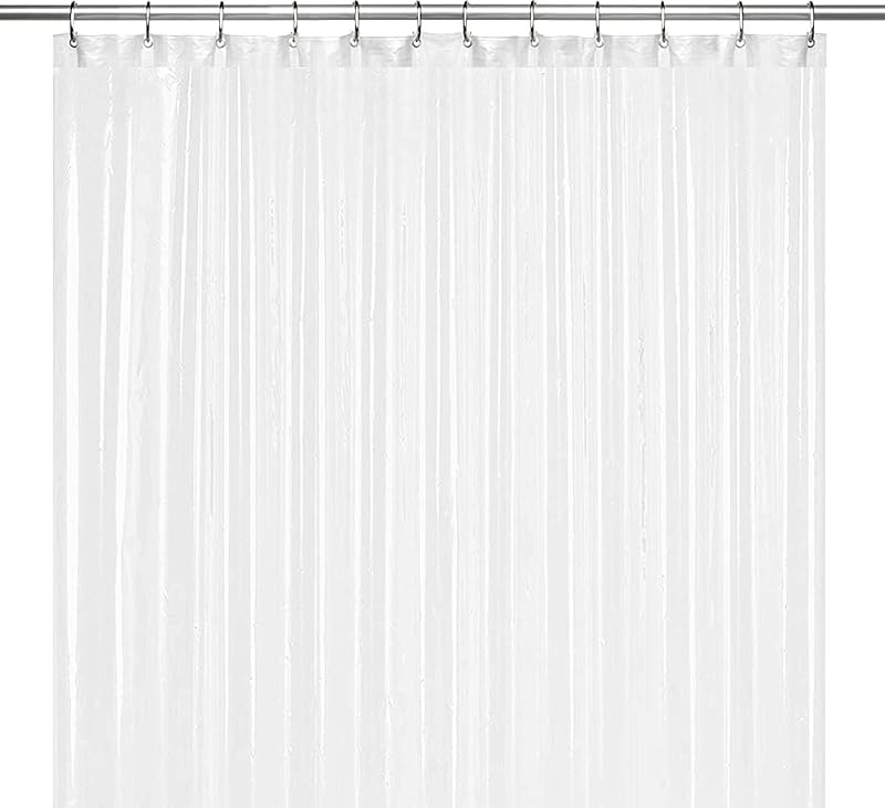 LiBa Zuhanyfüggöny Súlyozott Aljjal, Matt Fagyos Színben, Penészálló PEVA Anyagból, Extra Hosszú 183x213 cm, Vízálló Fürdőszobai Kiegészítő