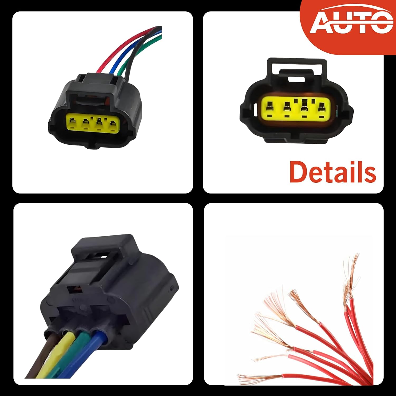 Idle Air Control Valve TPS Sensors Connector | 4 Wires Pigtail Compatible with S1931 Dodge Chrysler Toyota Lexus