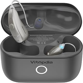 3-in-1 Rechargeable Bluetooth OTC Hearing Aids for Adults Seniors with Mild to Moderate Hearing Loss, Sound Amplifier | Music Streaming | Phone Call Auto Switch, Smart Noise Cancellation, DSP 16-Channel HD Sound, 5-Level Volume, 15-Hour Continuous Battery Life, Behind-the-Ear