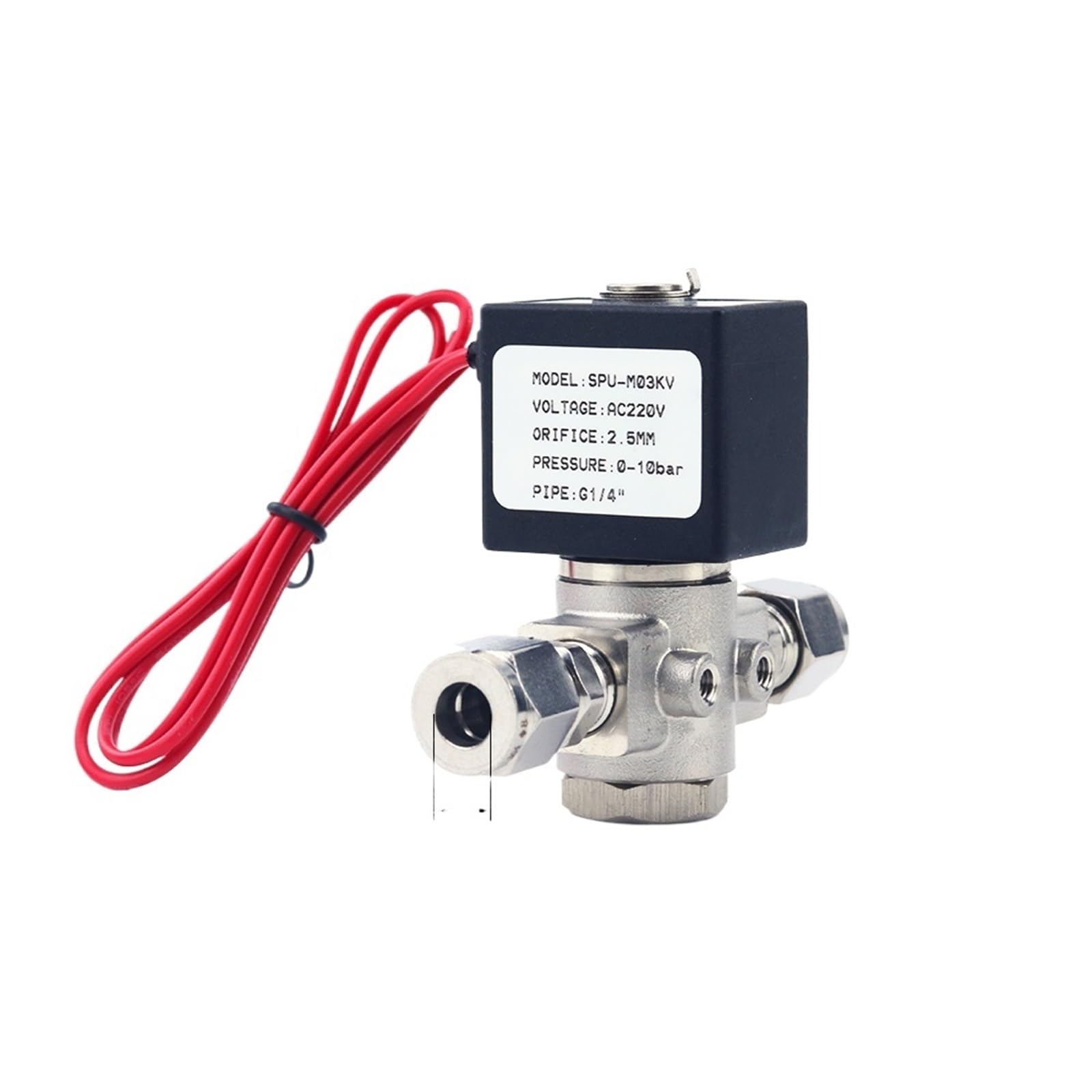 Électrovanne acier inoxydable NO 1/4 étanche pour huile et eau