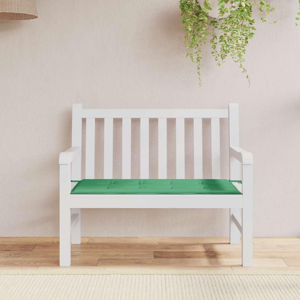 Coussin pour banc de jardin imperméable vert 120x50 matelas assise extérieur