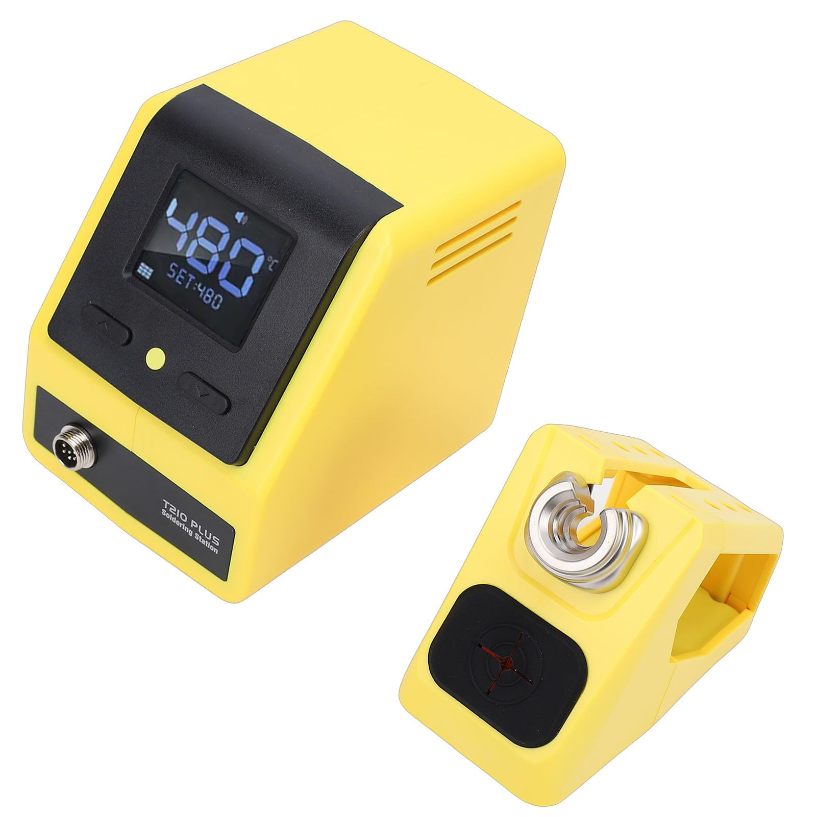 Estación de Soldadura Digital T210 Plus 120W 3S Calentamiento Rápido 100-480°C con Pantalla LCD Control PID Auto Sleep para Reparación Electrónica DIY Hobby (Enchufe europeo)