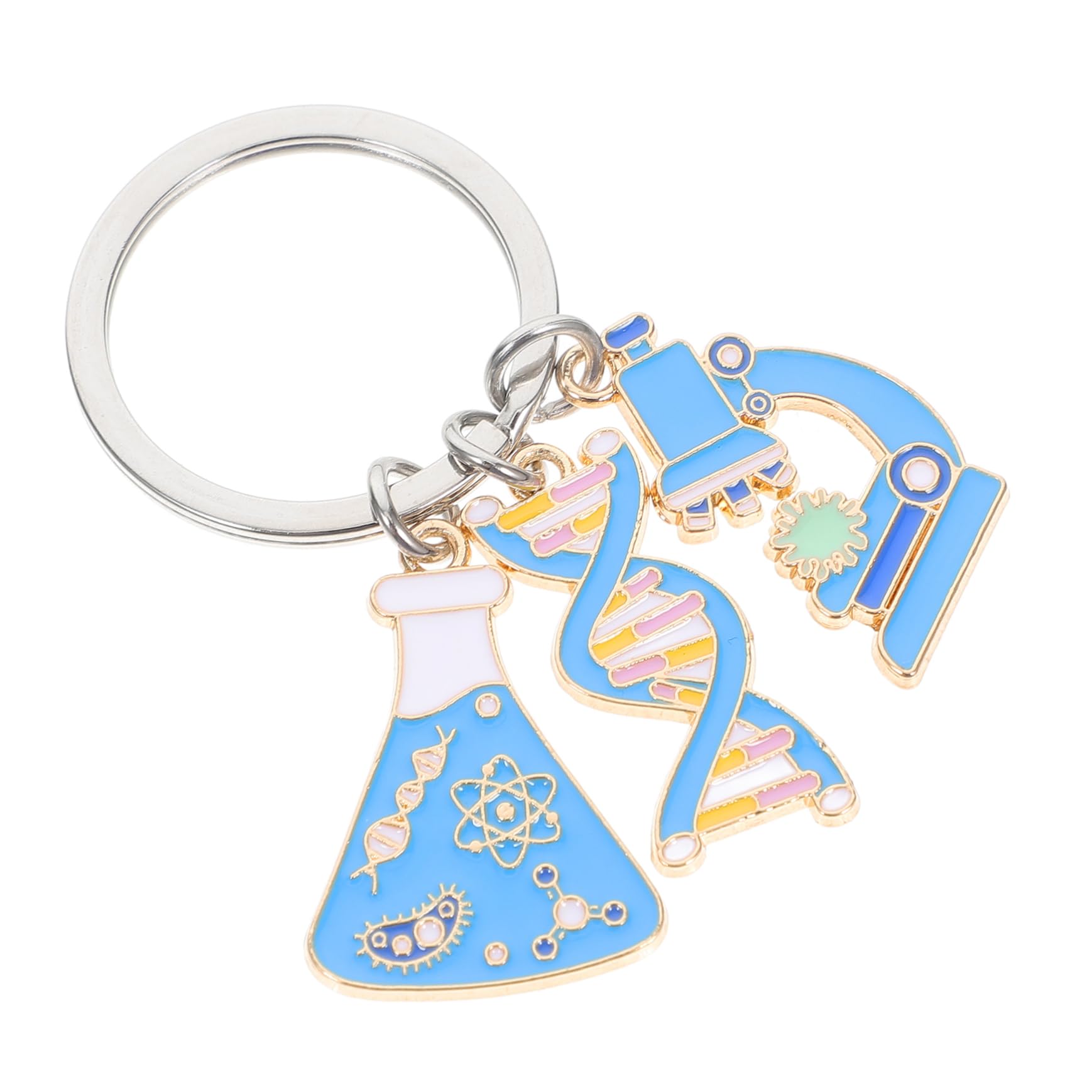 LIFKOME Science Keyring Microscope Design Keychain Lab Accessory Perfect Present for Teachers