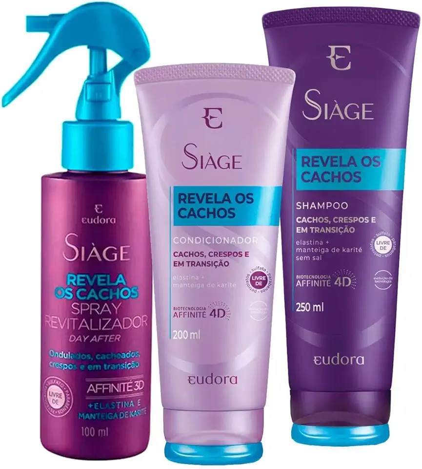 Revela Os Cachos Shampoo E Condicionador + Spray Day After