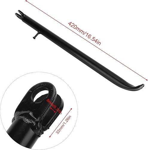 Miniatura 3 de Soporte lateral de motocicleta de 16.535 in, soporte de pie de 125 cc 110 cc 140 cc