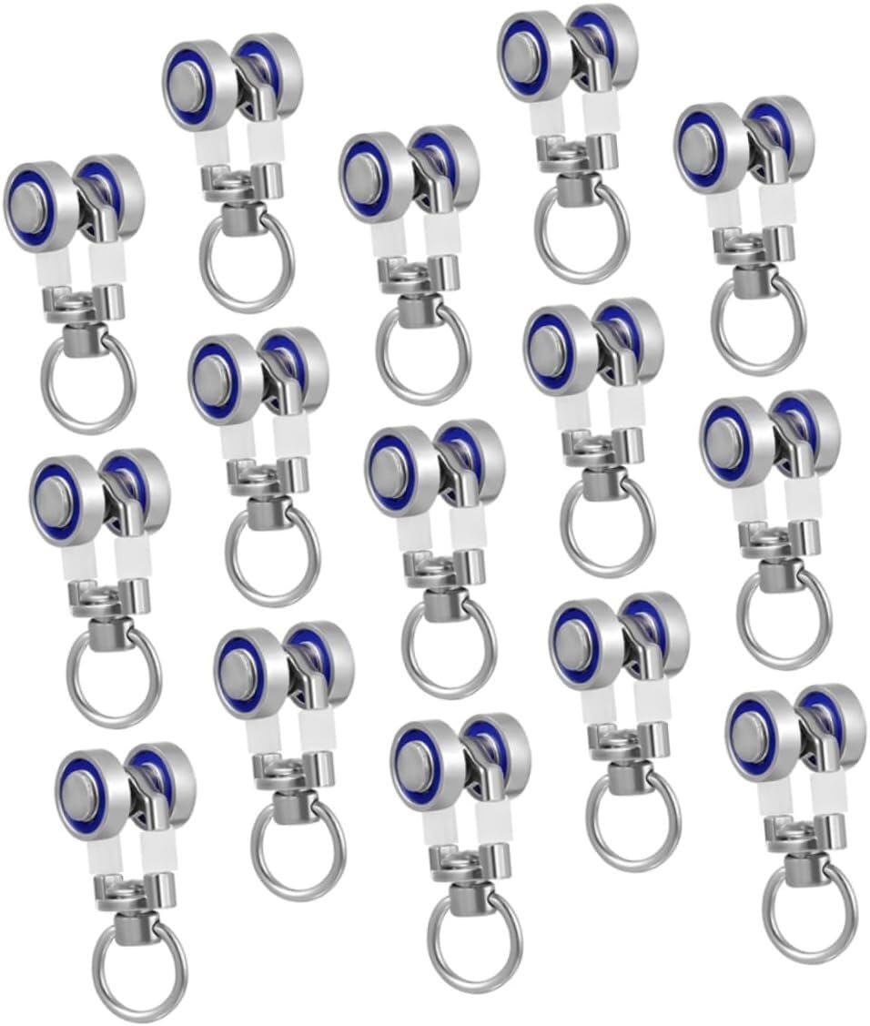 Curtain pulley, 15pcs Curtain Track Rollers Ceiling Tracks Silent Pulleys