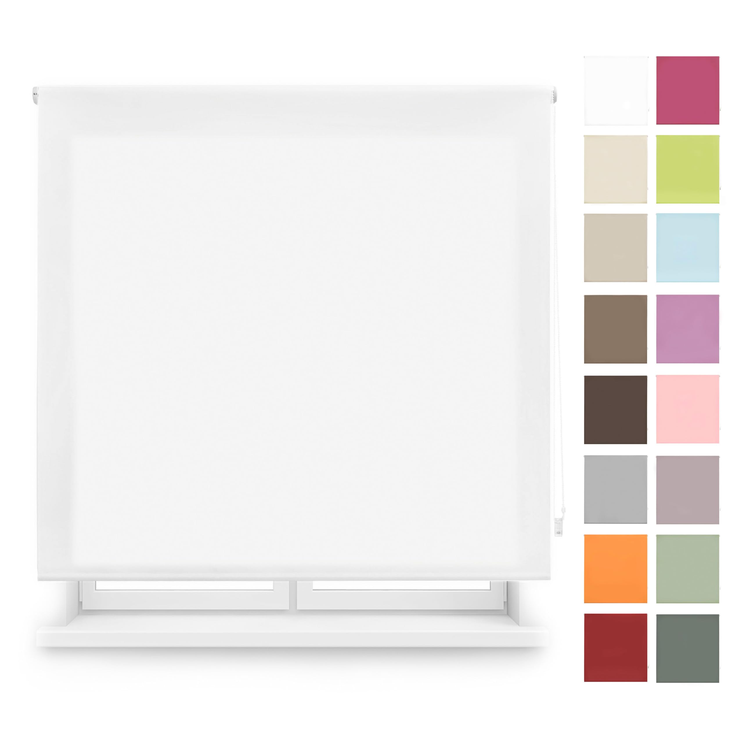 Blindecor Store Enrouleur translucide sur Mesure Store Enrouleur sur Mesure Blanc cassé 125 x 250 cm Dimensions du Tissu 122 x 245 cm