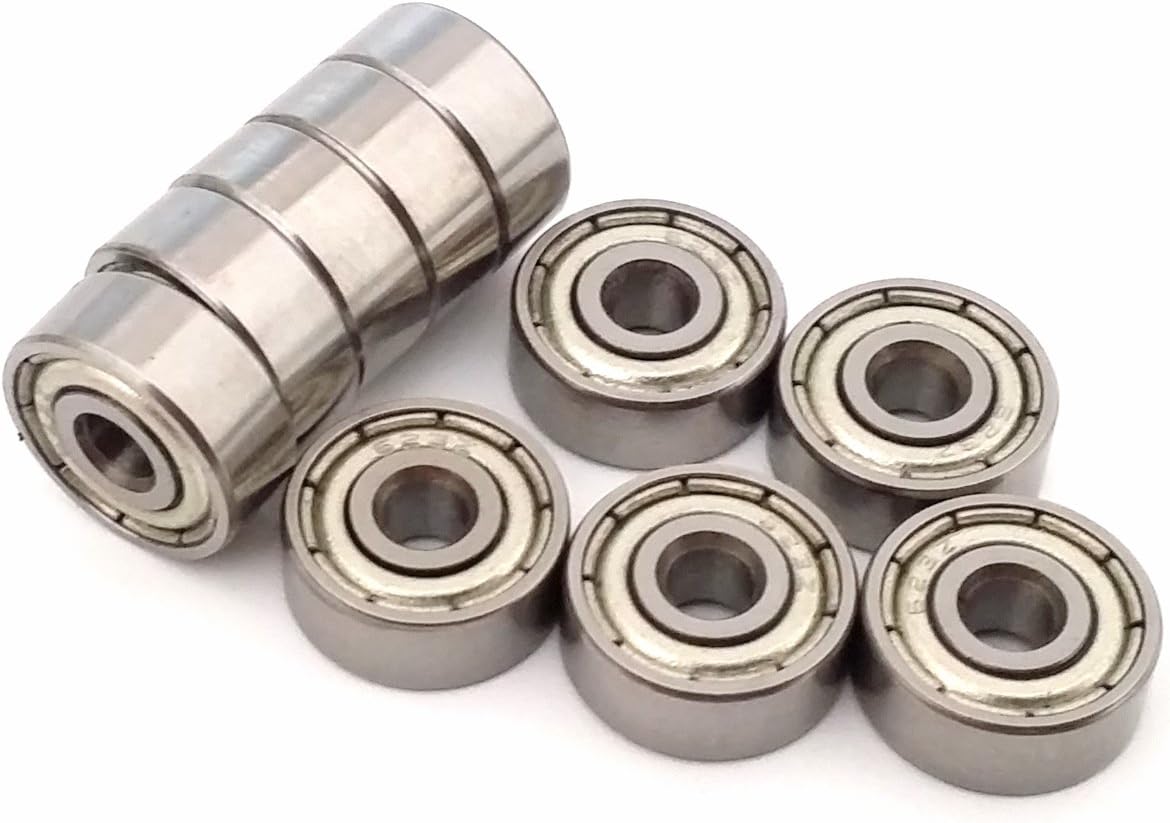 10pcs MOCHU Bearing 623 623Z 623ZZ 623-2Z 3x10x4 ABEC-1 Shielded Mini Deep Groove Ball Bearings, Single Row