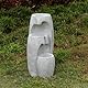 Teamson Home Garten Outdoor Brunnen Moderner 3-stufiger Kaskaden-Urnenbrunnen mit LED-Lichtern, Einstellbarer Fluss, graues Steinoptik-Finish