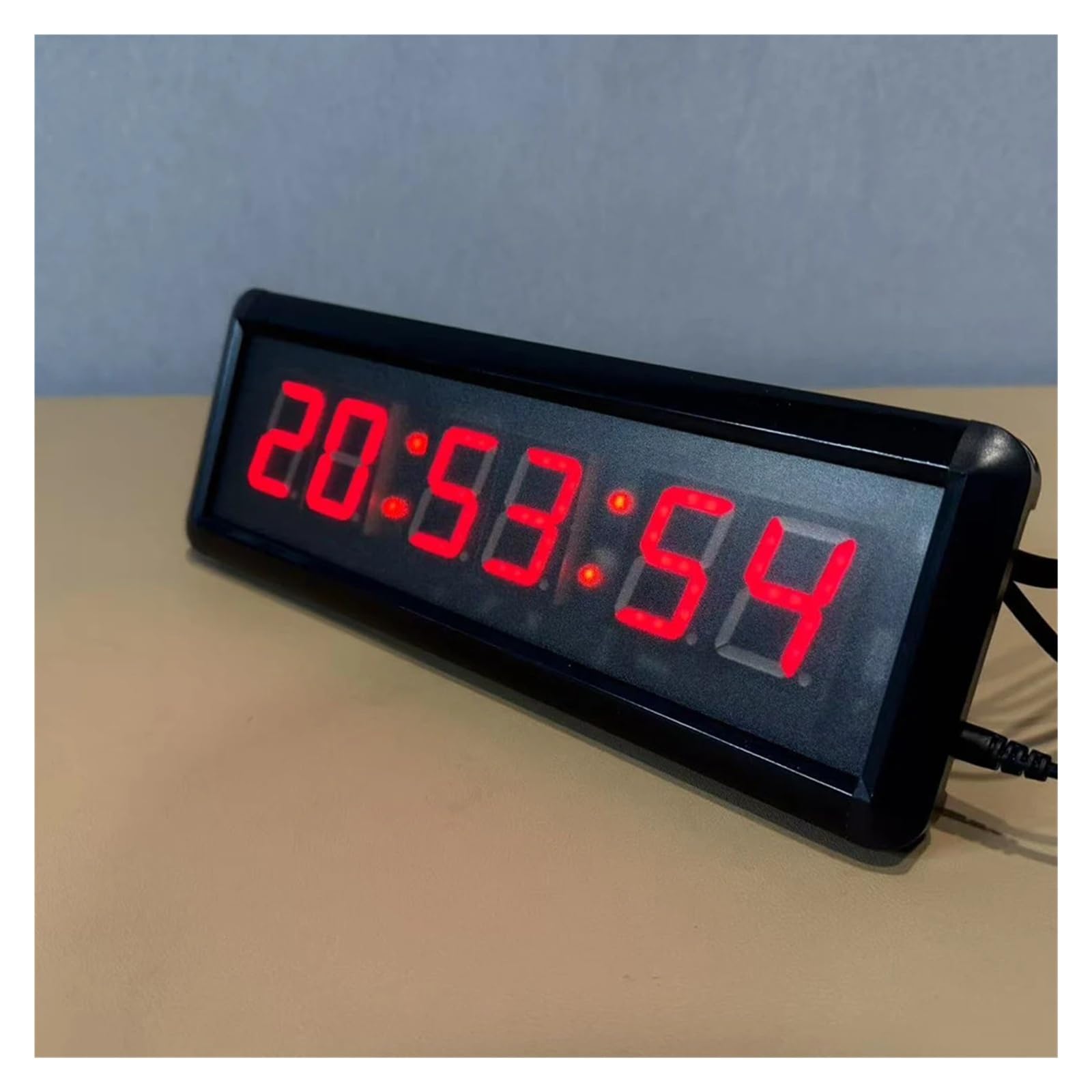 1,5 Zoll Elektronische Digitale Stoppuhr Timer Gym Timing Countdown-Uhr Mit Taste Fernbedienung for Home Gym/Yoga/boxen Helles Display(3pcs 6cm buttons)