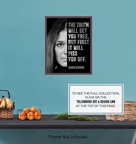 Miniatura 6 de Gloria Steinem, Room Decor for Women - Home, Bedroom Wall Art Decoration - Feminist Gift for Her, Girlfriend, Wife, Gay, Lesbian, Woman - 8x10
