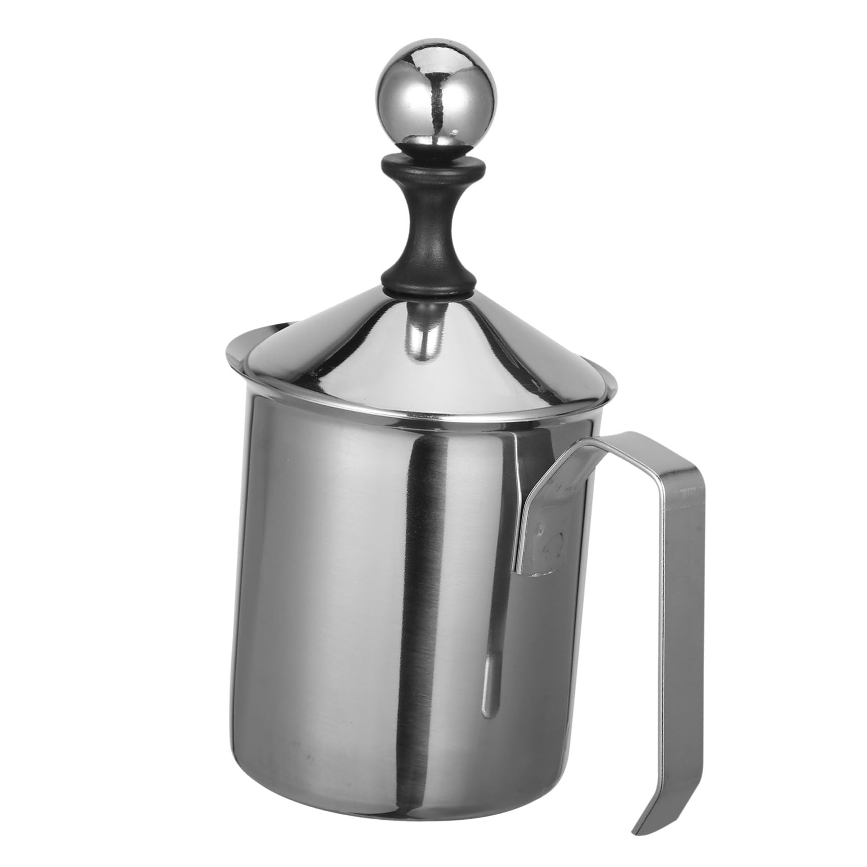 Montalatte Manuale in Acciaio Inossidabile per Cappuccino e Caffè Latte Schiumatore Portatile per Latte Resistente e Facile da Pulire Uso Domestico e Professionale 400ml
