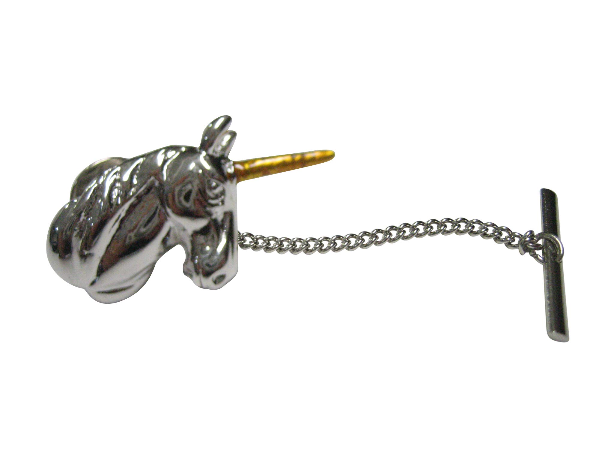 Kiola Designs Silver Toned Magical Unicorn Head Tie Tack