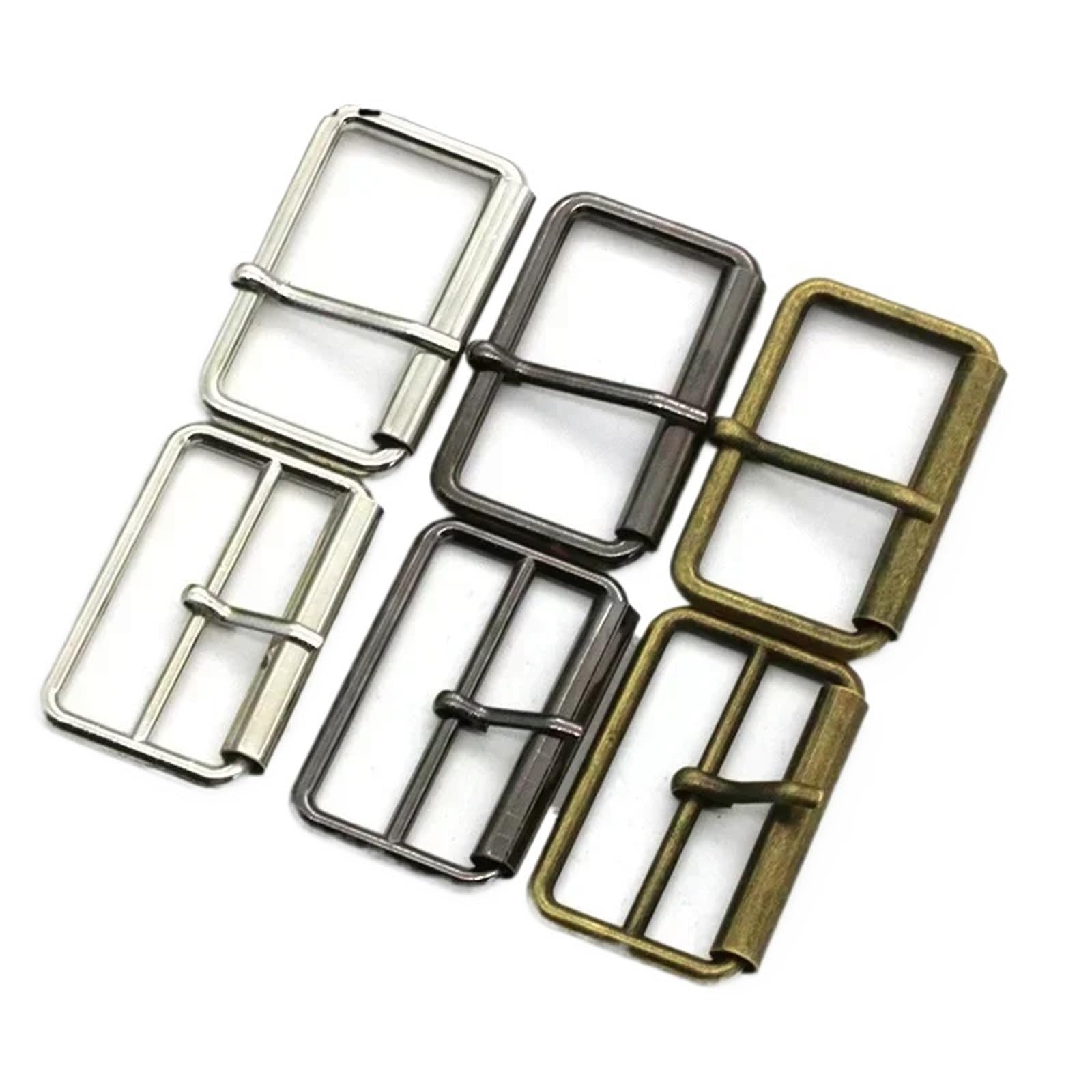 5 Stück 20–50 mm Metall-Gürtelschnallen, Ring, dreigleitende Dornschließe, Taschengurte Für Handtaschen Rucksack