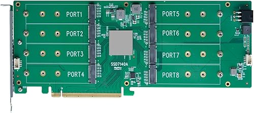 Vista 41 de HighPoint Controlador RAID NVMe de arranque M.2 SSD7105 PCIe Gen3 de 4 puertos para sistemas Windows y Linux.