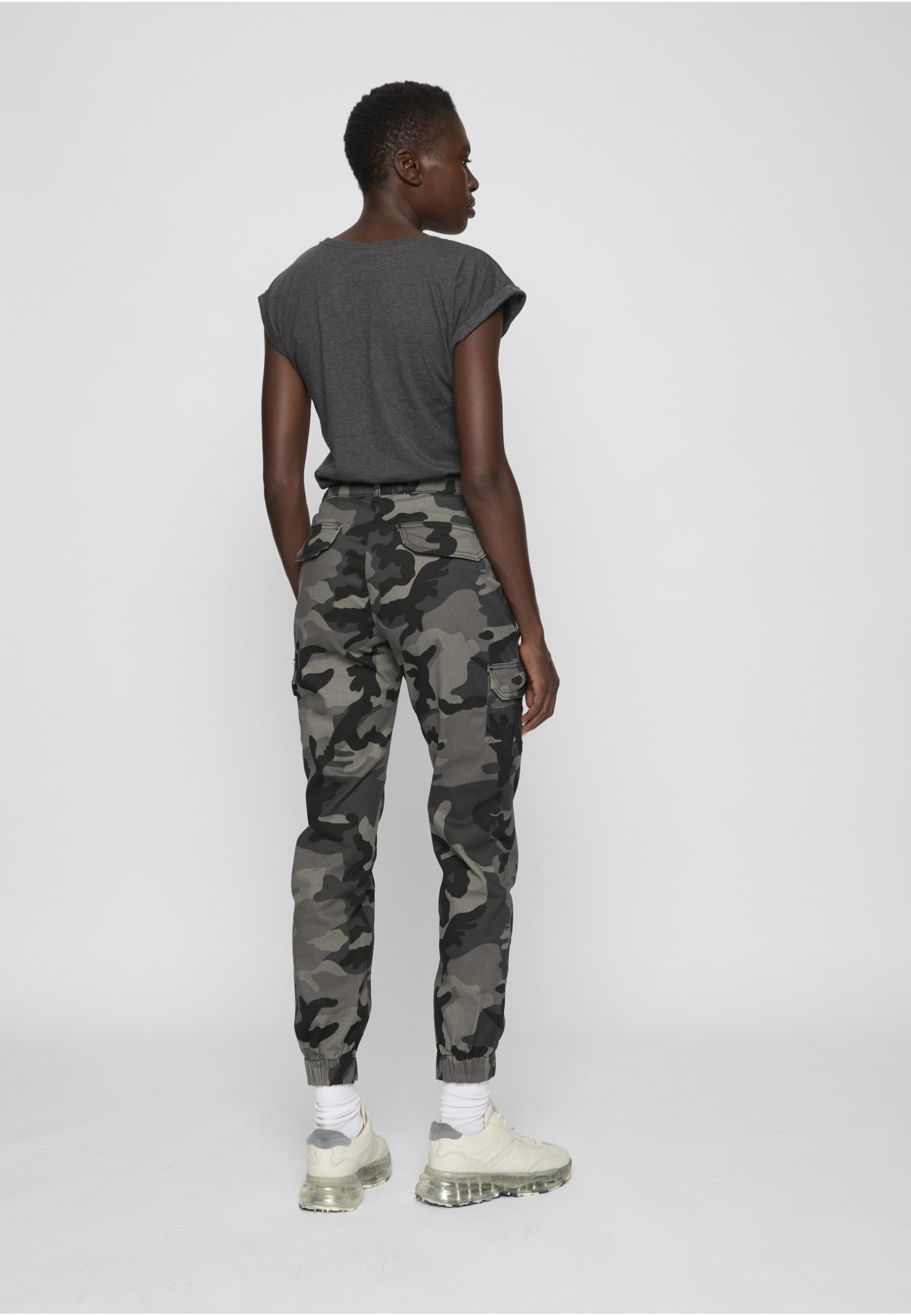 Urban Classics Damen Ladies High Waist Camo Cargo Pants