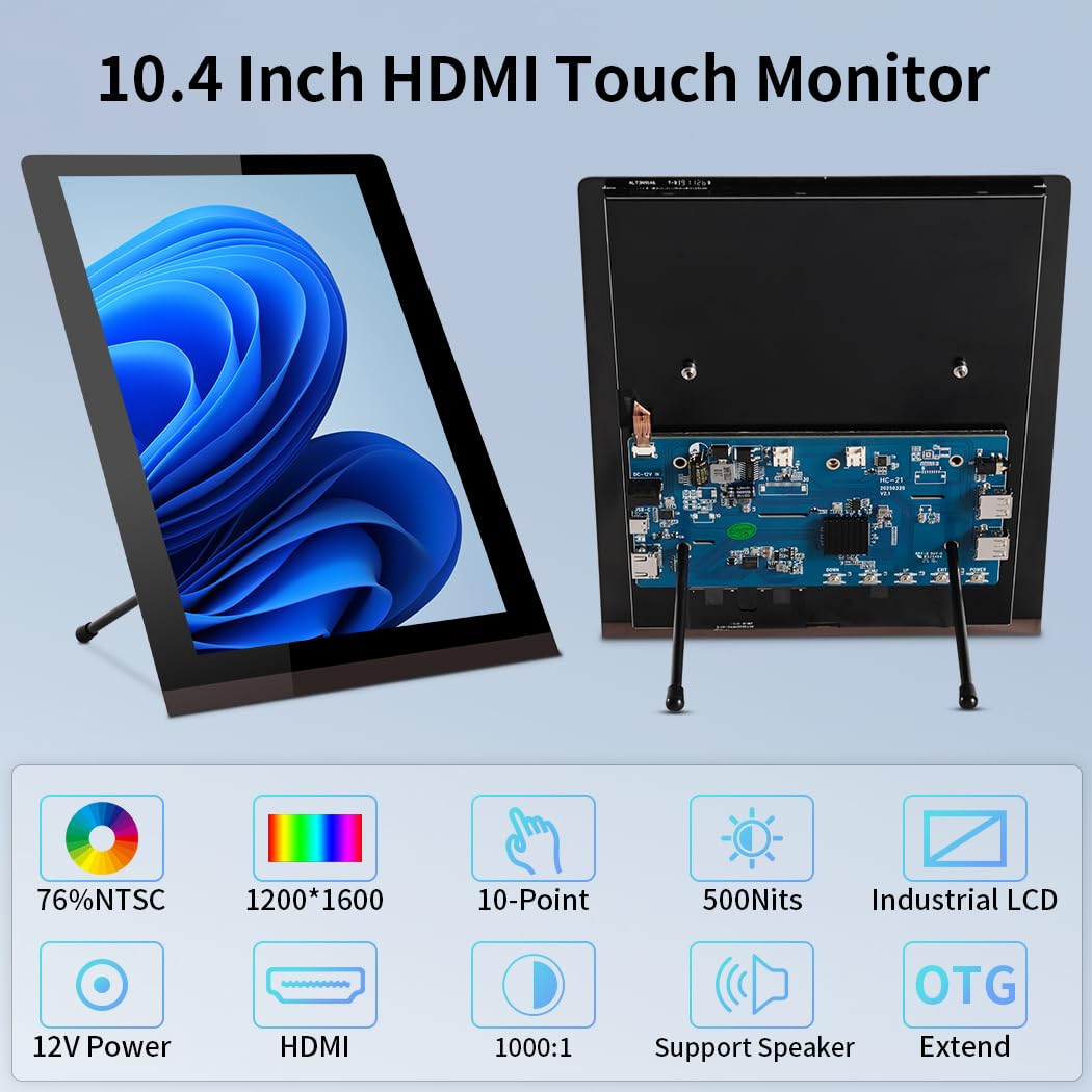 Monitor Touchscreen 10.4 Inch IPS Vertical Outdoor - Dettaglio