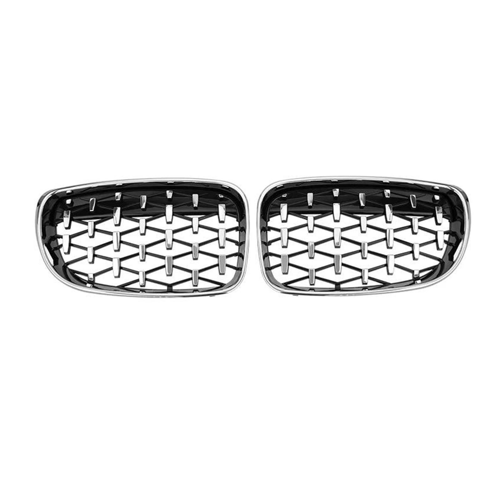 Grille Avant Pare Chocs Black Silver style haricot sport pour Série 1 E87 E82