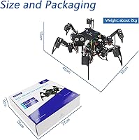 Vista 7 de Freenove Kit de Robot Hexápodo Grande para Raspberry Pi 5 4 B 3 B+ Zero 2 W, Caminata, Autoequilibrio, Reconocimiento Facial, Medición Ultrasónica