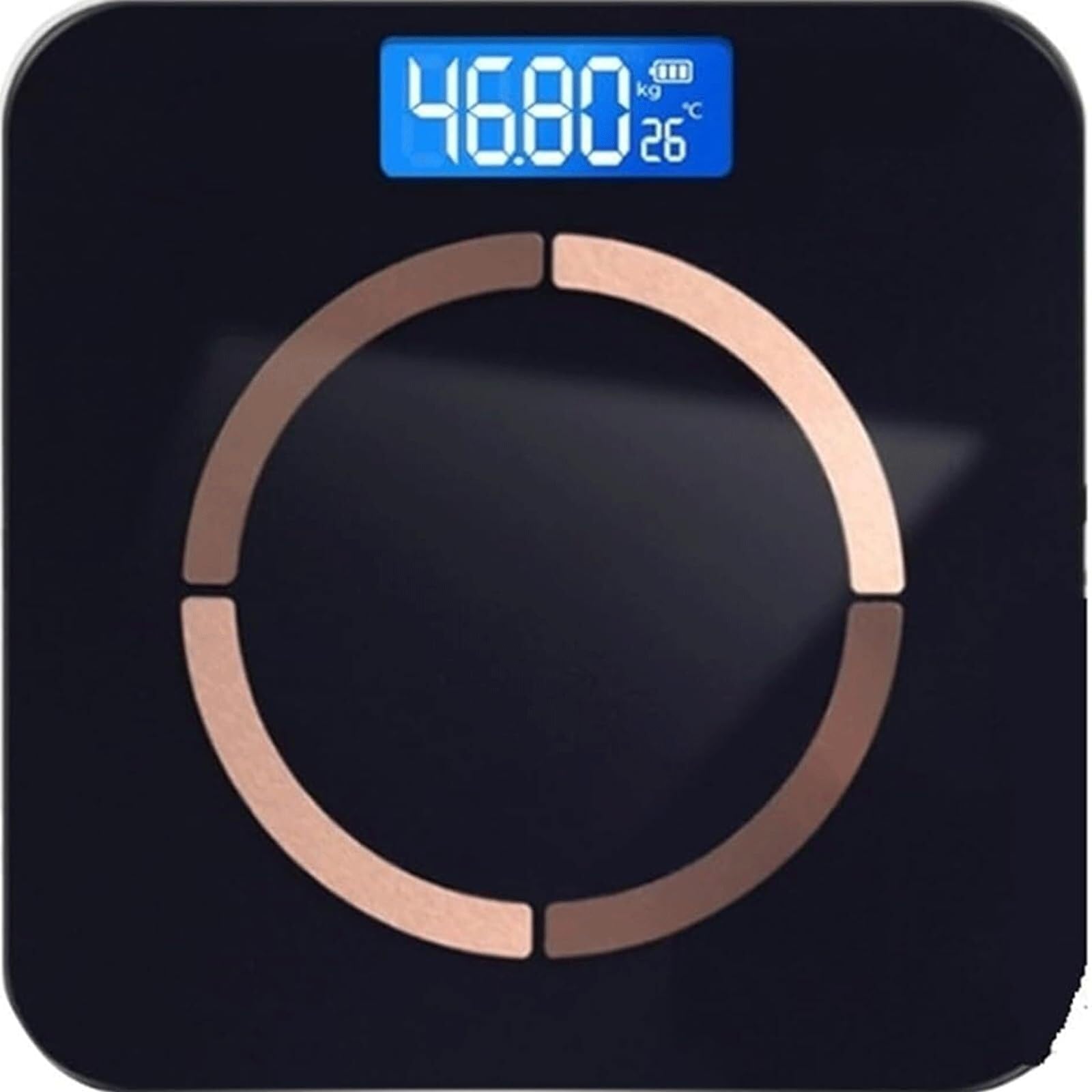 Body Fat Scale, Waga Łazienkowa Z Ładowaniem USB, Waga Elektroniczna, Wielofunkcyjna Waga Do Pomiaru Tkanki Tłuszczowej Body Weight Bathroom Scales(Black)