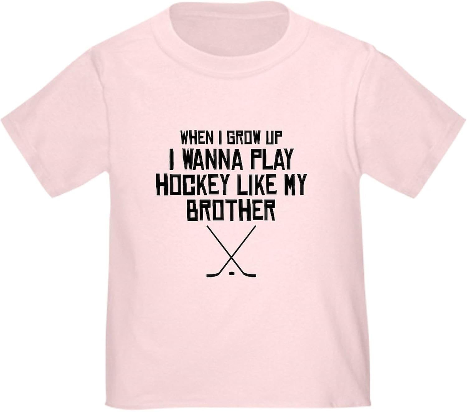 CafePress Play Hockey Like My Brother T Shirt Cute Toddler Graphic Tee, 100% Cotton