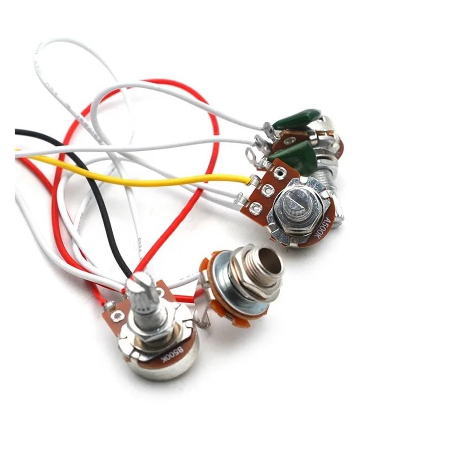Arnés De Guitarra Precableado Con Potenciómetros De 500k Adecuado Para Reemplazo De Piezas De Instrumentos | Arnés de guitarra(15 PC)