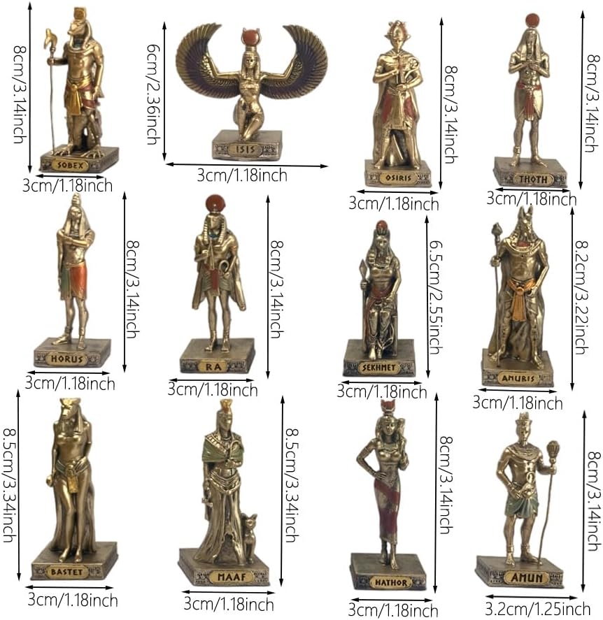 Miniatura 5 de Los doce dioses de Egipto, artículos de colección de entusiastas culturales egipcios