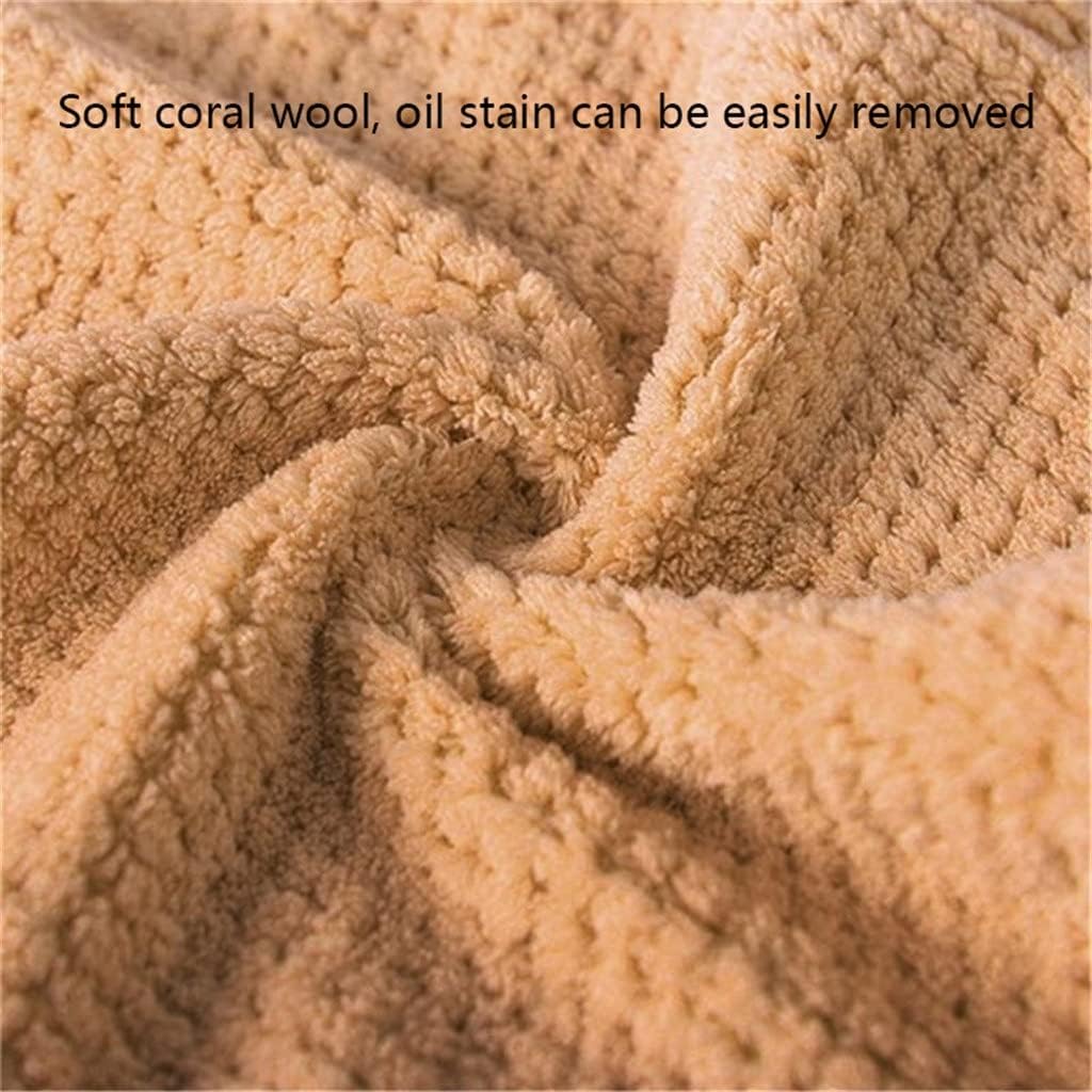 Kitchen Rag 3PcsThick Daily Dish Towel Non-Stick Oil Thickened Table Cleaning Cloth Absorbent Scouring Pad