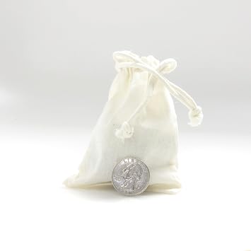 Knitial 3x4 Natural Cotton Muslin Drawstring Bags Multipurpose 25 Bag Pack