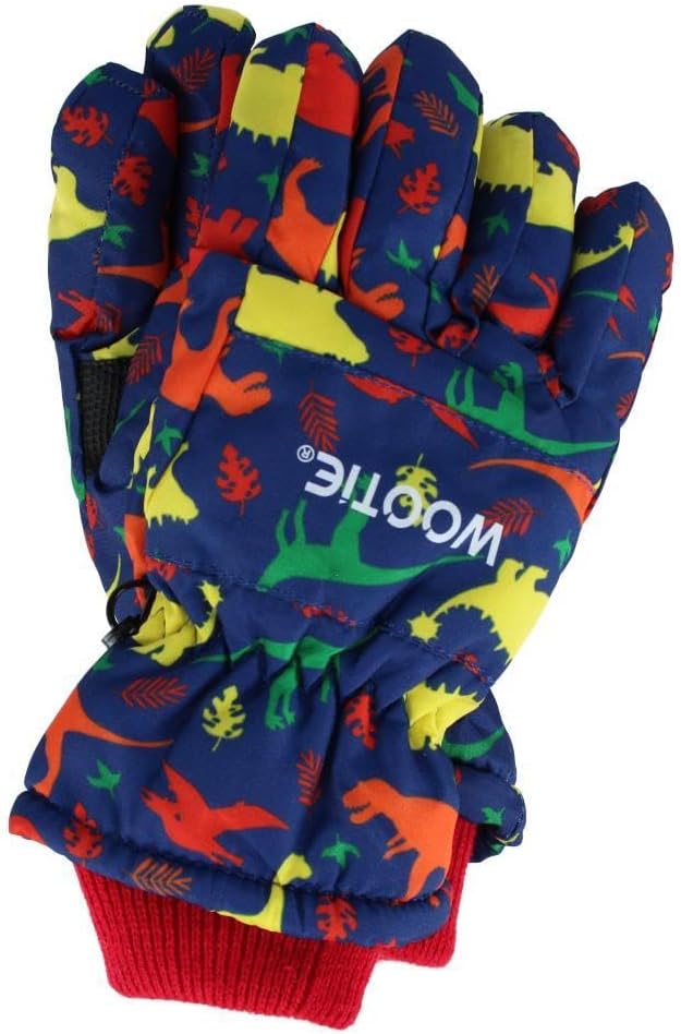 CTM Kids' Print Design Winter Ski Gloves by Wootie