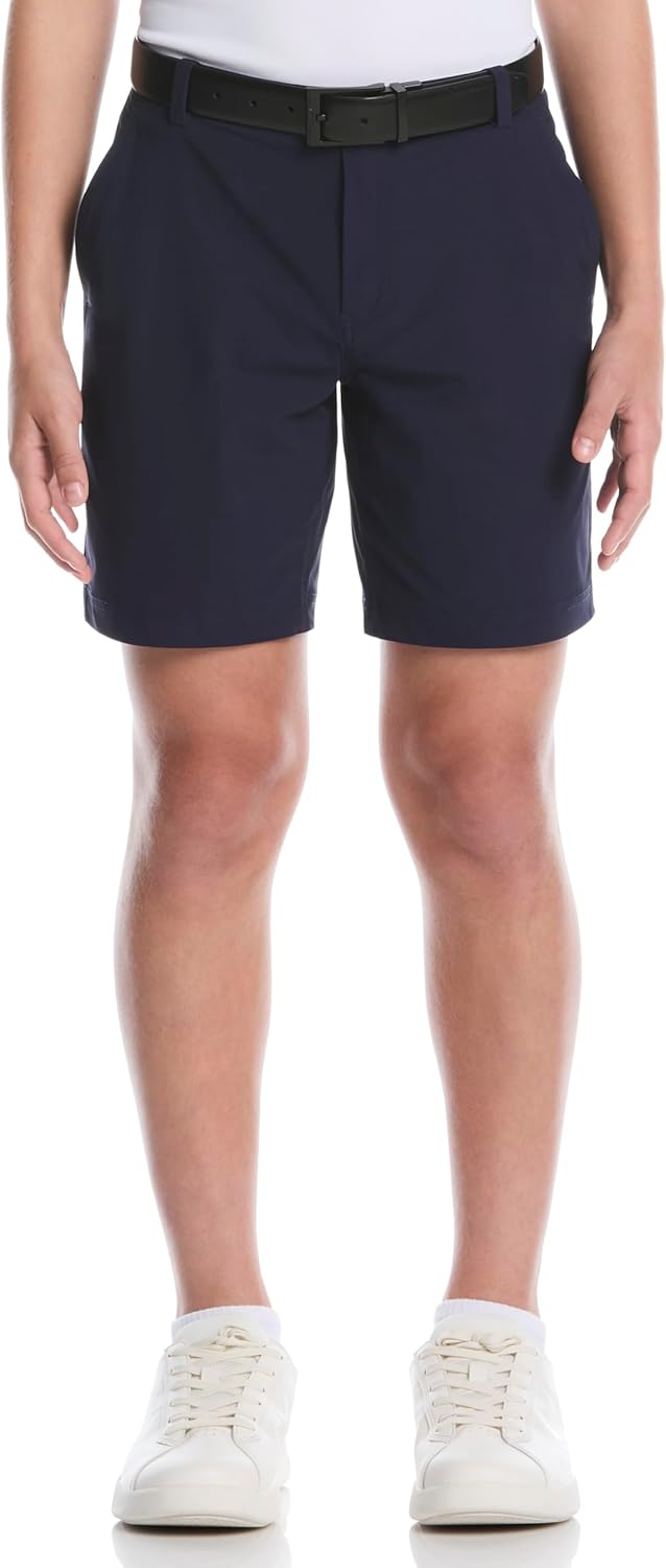PGA TOUR Boys Boys' 7" Flat Front Active Waistband Performance Pull on Short
