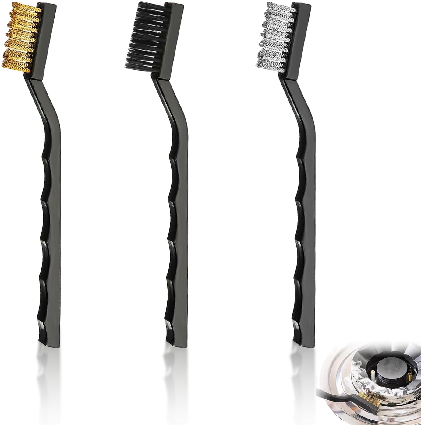 3 Pcs Small Wire Brush, Wire Brush Set, Mini Wire Brush, 3 Pcs Mini