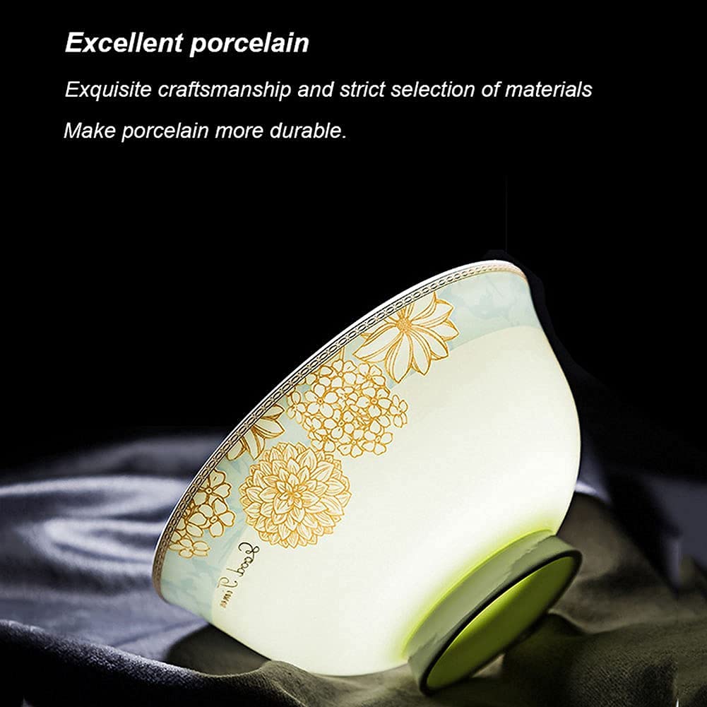 Set de Service de dîner de modèle Osmanthus, Porcelaine de Banquet Familial, 60 Ensembles de plaques, Soupe, Dessert, Bol