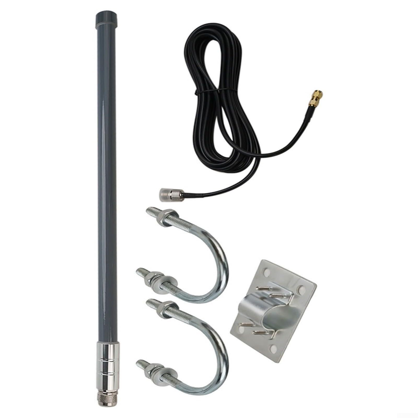 ZYNCUE Antenne d'extérieur 12 DBi 55 cm pour antenne Lora en fibre de verre omnidirectionnelle Antenne de réception longue distance, 860-930 MHz (kit d'antenne)