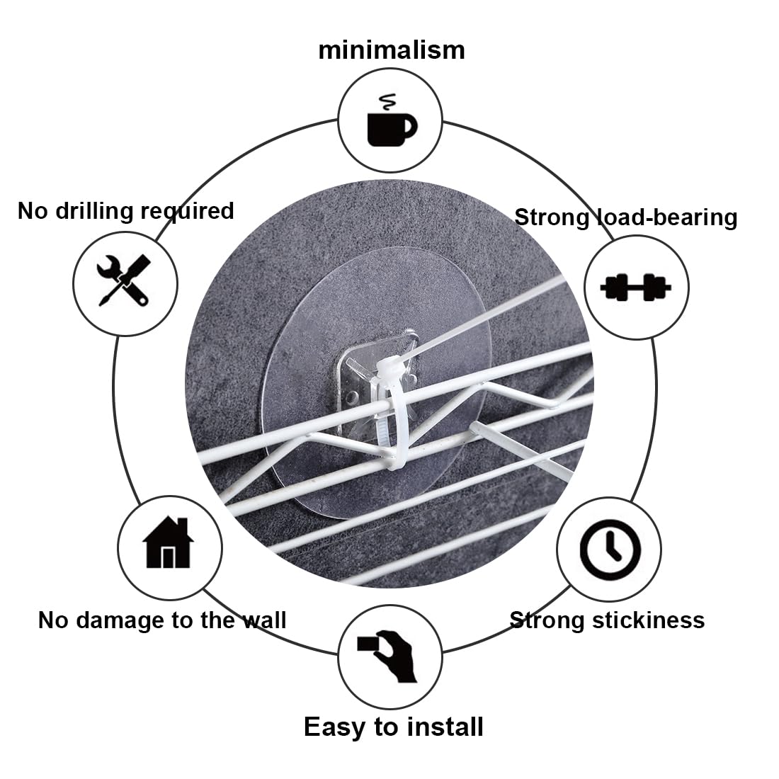 16 pièces Baby-Proofing & Protection animaux, Meubles anti-basculement, Sans Percer, Meubles-Mur, Bandes Fixation, Fixations Meubles au Mur, Armoires Commodes(rondes)