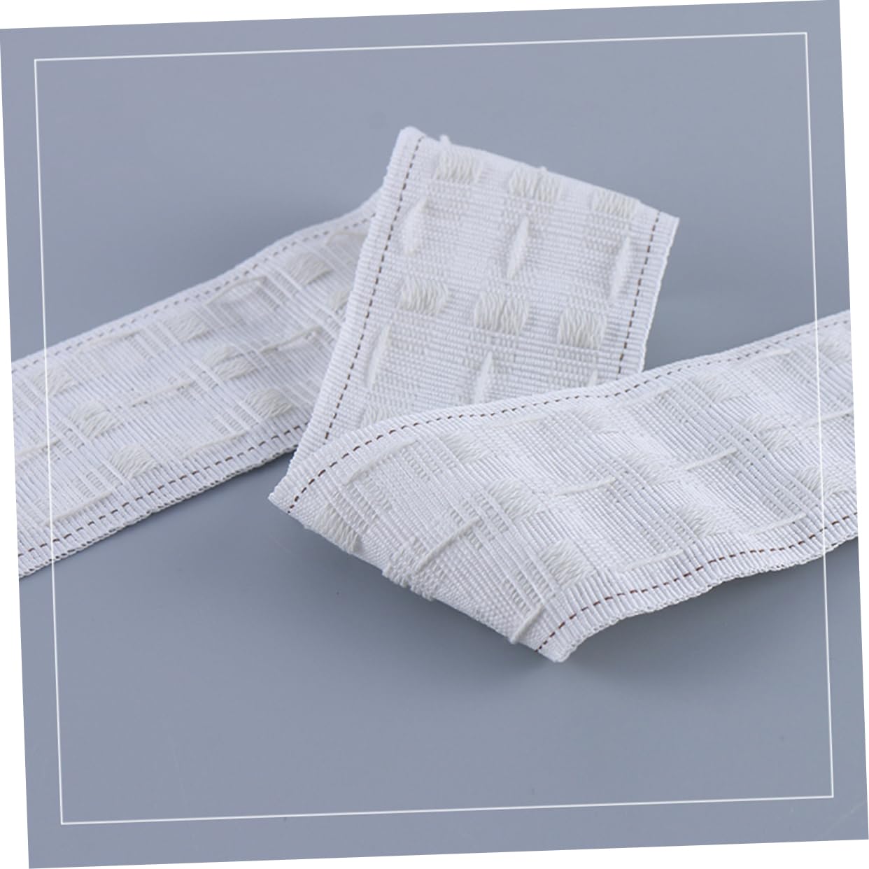 Gardinenband 50m aus Polyester Baumwolle, Weiß, für Faltenzüge