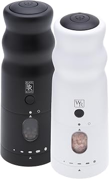 BLACK RAIN Salt and Pepper Mill Bundle - Professional Grade Heavy Duty High Output Black Pepper Mill + Salt Mill
