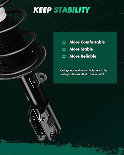 Vista 222 de SCITOO Puntales delanteros completos de resorte para Mercedes-Benz C230 08-09, para Mercedes-Benz C250 10-11, Mercedes-Benz C300 08-11