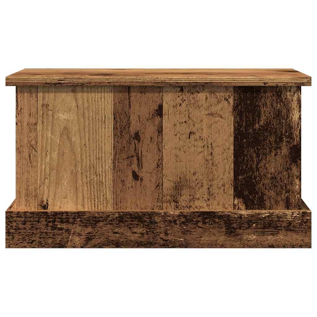 Générique Drewniana skrzynka do przechowywania 30 x 50 x 28 cm, skrzynka narzędziowa z pokrywką na maty i poduszki, uniwersalna dekoracyjna taca na stół