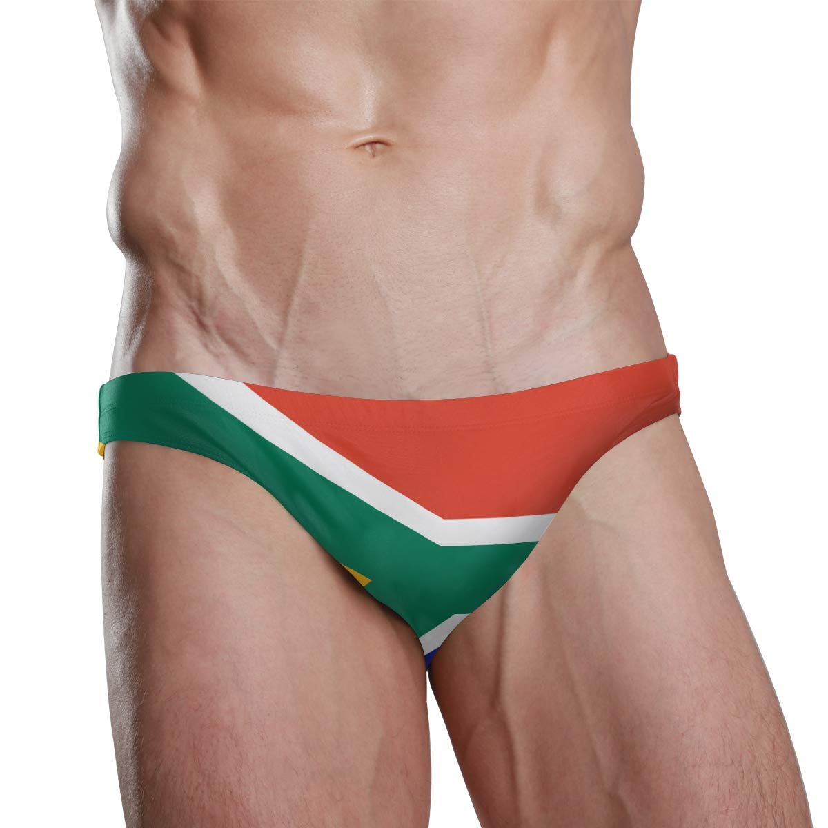 Men Swim Brief Bikini South African Flag Beach Bikini for Men Swim Underwear XL
